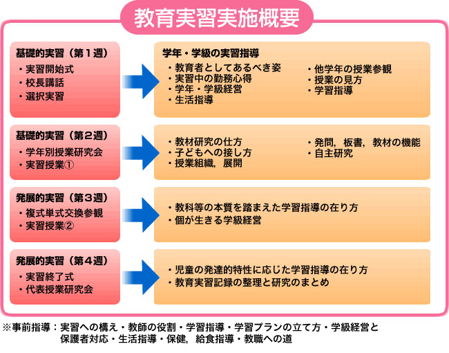 教育実習実施概要